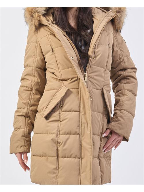 Yes Zee long quilted jacket with hood YES ZEE | O004-NT000203